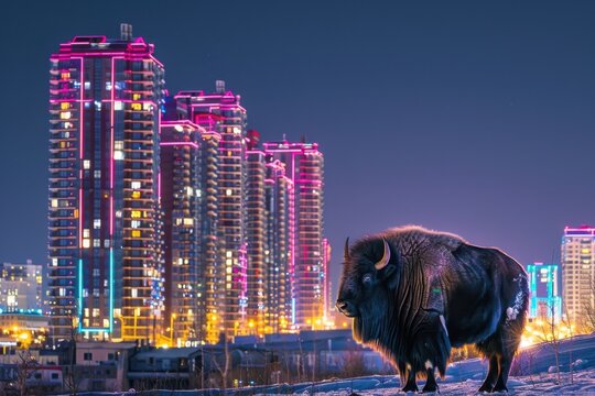 Muskox, photograph of the animal