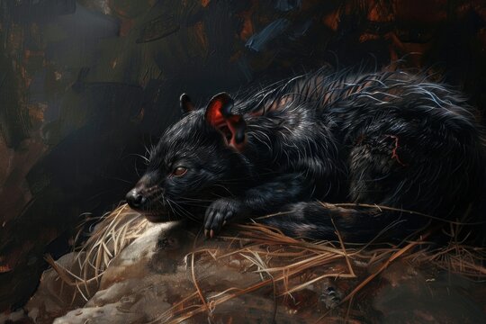 Tasmanian devil, photograph of the animal