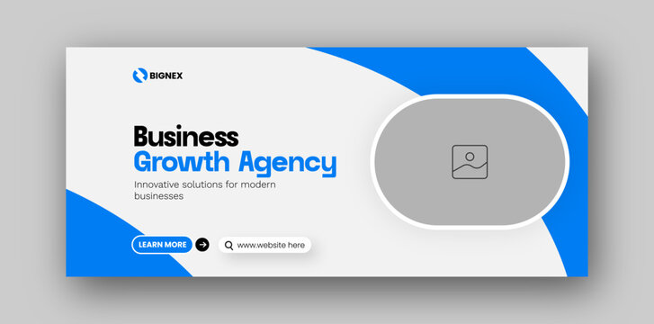 Corporate business digital marketing social media facebook cover web banner design template