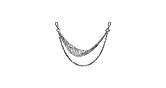 Sketch ferret hammock icon animation - smooth progressive reveal