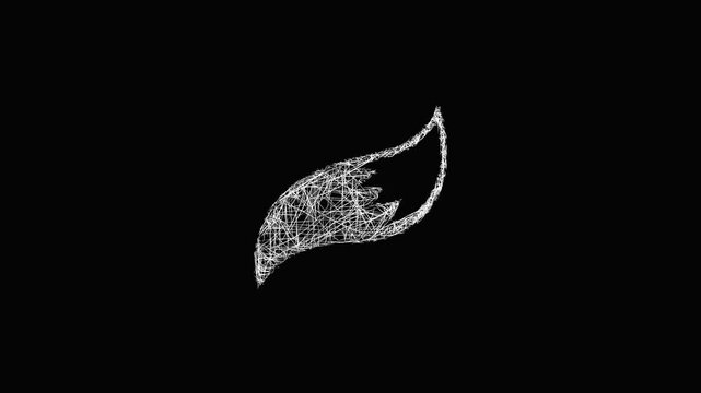 Sketch fox tail icon animation - smooth progressive reveal