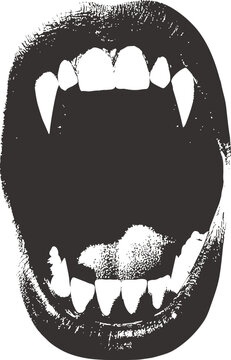 Vampire Fangs svg, Halloween svg, Gothic Vampire Bite  svg