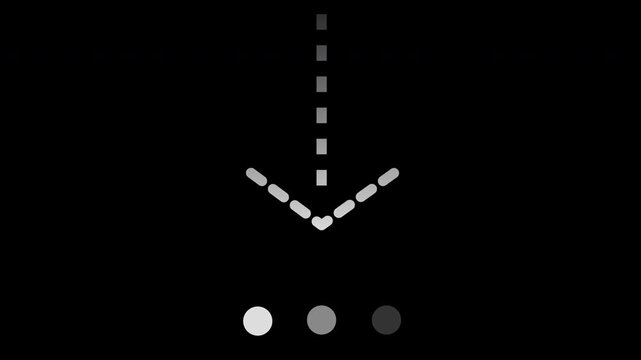 Boxes Download Icon Animation on Black Background. Download Progress, File Transfer, Web Interface Template. Seamless Loop Animation in 4K.