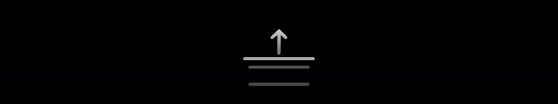 Stack Upload Icon Animation on Black Background. Upload Progress, Preloader Animation Web Design Template. Seamless Loop Animation in 4K Ultrawide.