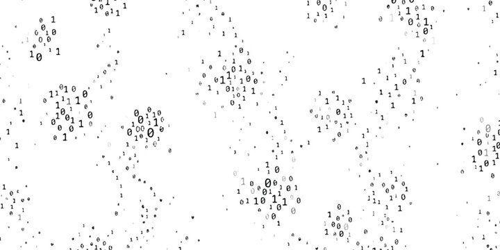 Abstract background pattern with floating binary code numbers zero and one