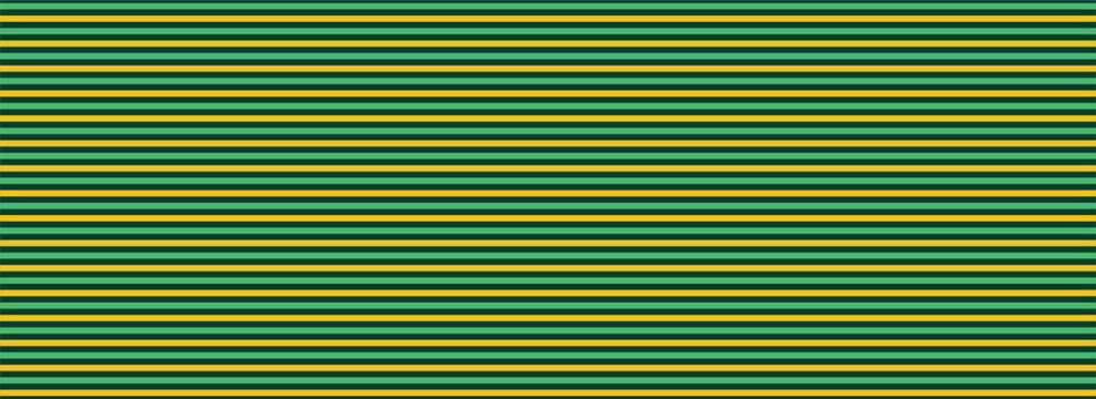 A repeating pattern of alternating green and yellow horizontal stripes with a white background section in the middle