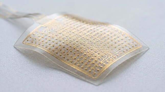 Flexible Transparent Electronic Circuit with Gold Micro-electrode Array for Advanced Bio-sensing and Medical Research Technology