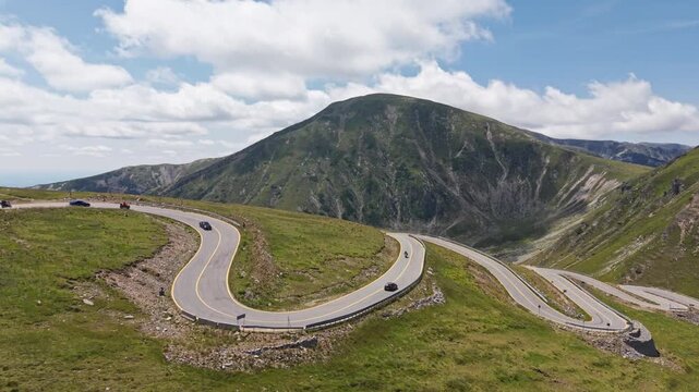 Dramatic Road Loops Below Plescoaia Peak