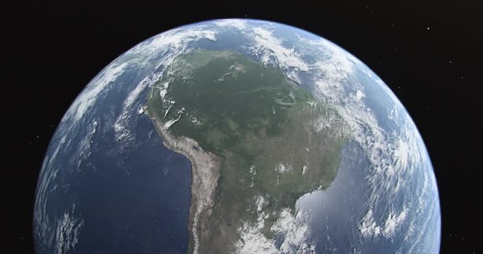 Earth from Space with South America