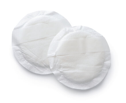 Top view of disposable nursing pads for breastfeeding