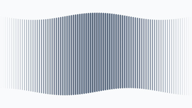 Abstract wavy line pattern with vertical gradient stripes on a clean white background