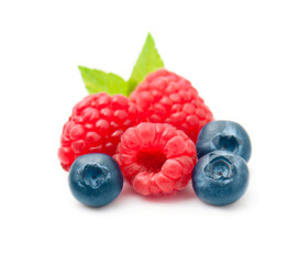 Raspberries with blueberries © margo555