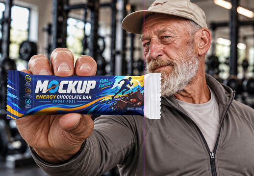 Energy Bar Packaging Mockup