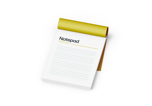 Spiral Notepad Mockup with Blank Paper