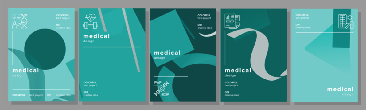 Dynamics environment flier medical abstract geometric a4 poster. tones peaceful, one fly, elegant company, swatch inviting vector medical background illustration