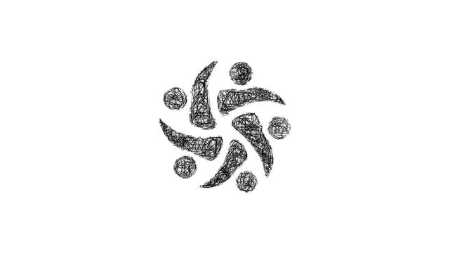 Sketch unity logo animation - smooth progressive reveal