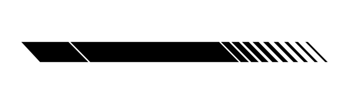 Black Speed Stripe Motion Arrow Design Element Illustration