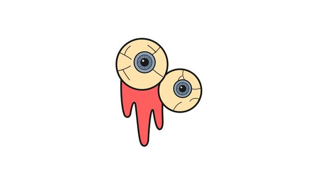 animated creepy eyeballs spooky loop