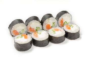 Classic Philadelphia Maki Sushi Rolls with Salmon, Cream Cheese and Cucumber © Дмитрий Ульянов