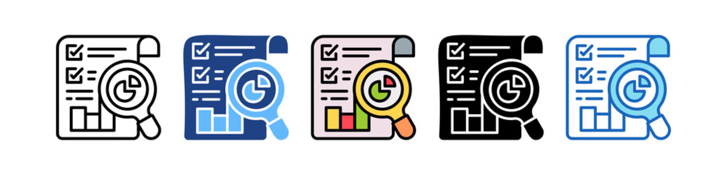 Data Analysis Review multiple icon