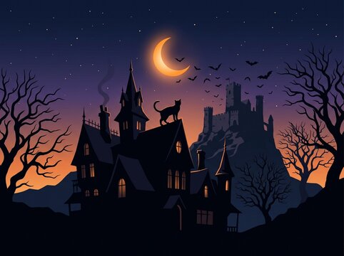 halloween night with castle