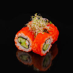 Gourmet Shrimp and Cucumber Sushi Rolls with Cream Cheese © Дмитрий Ульянов
