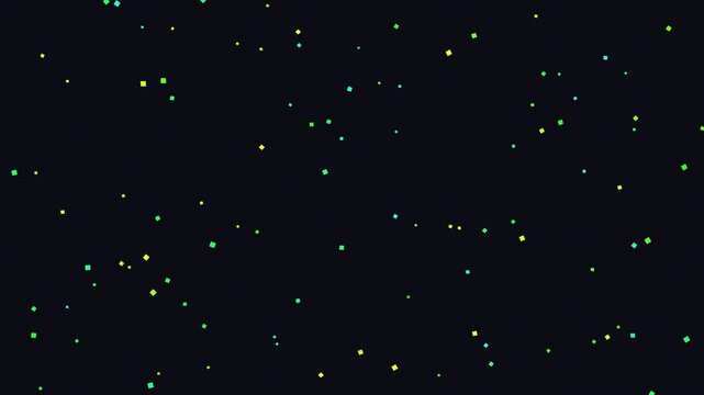 Elegant Yellow Falling Confetti | Smooth Spinning Loop for Corporate Background