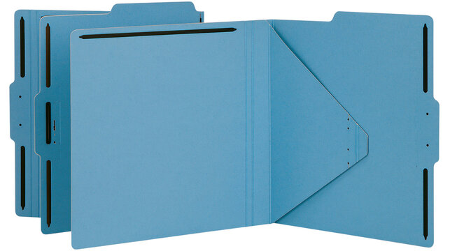 Light blue expanding file folders with tabs isolated on transparent background PNG element