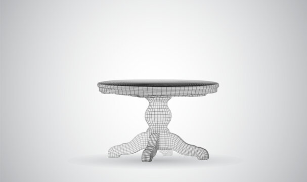3D mesh object on a white background