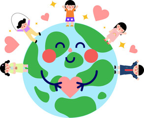 Fototapeta premium World Kindness Day Cute Vector Illustration