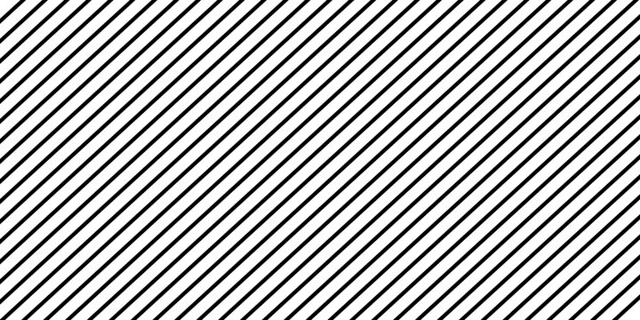 Black and White Diagonal Stripe Pattern Seamless Background Vector Illustration