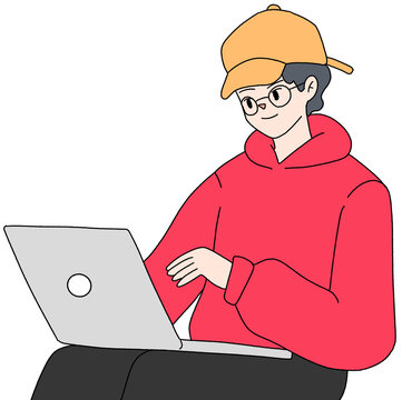 developer character cartoon illustration