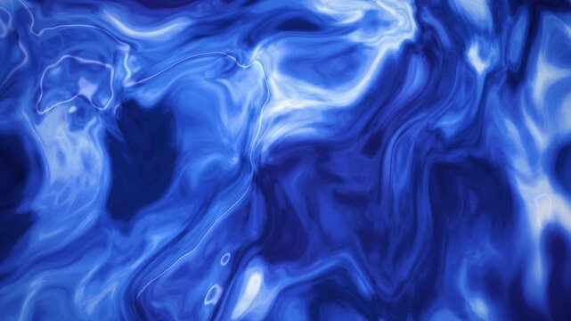 Blue ink swirl seamless loop fluid art liquid paint flowing abstract cobalt navy and pale blue currents twist and fold in soft waves for spa brands cosmetics promos title backgrounds and presentations