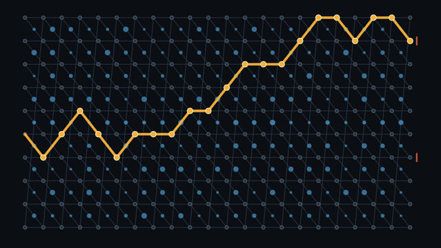 Viterbi Survivor Route in a Convolutional Trellis in Gold and Cobalt