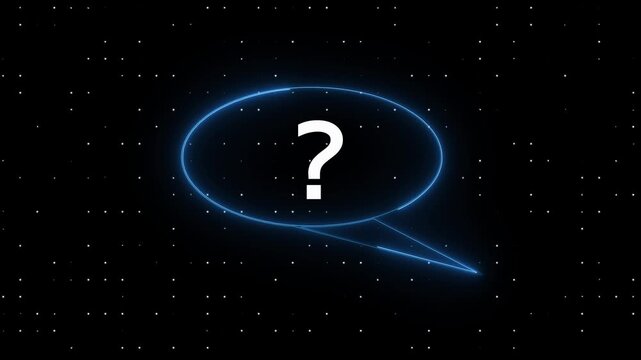 Speech bubble animation prompts customer assistance inquiries. Interactive user support query messaging routes through speech bubble animation. Help portals use bubble.