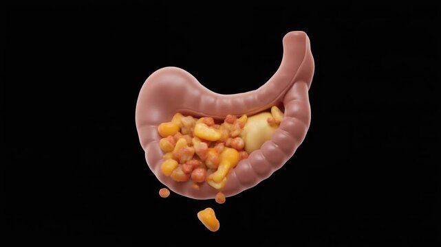 Ileum Anatomy and Nutrient Absorption 3D Animation