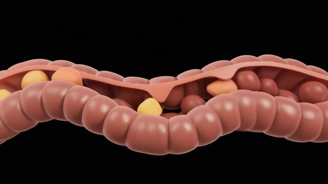 Inside the Small Intestine Medical Fly Through Animation