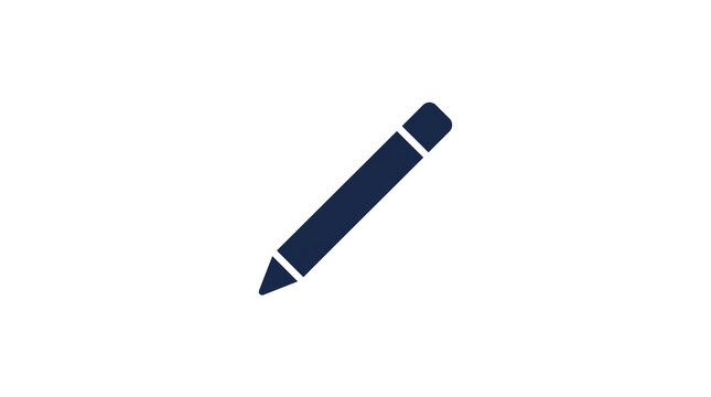Navy blue edit pencil icon for UI design