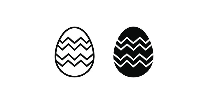 Easter egg assorted collection, flat vector illustration for web, app and infographic design