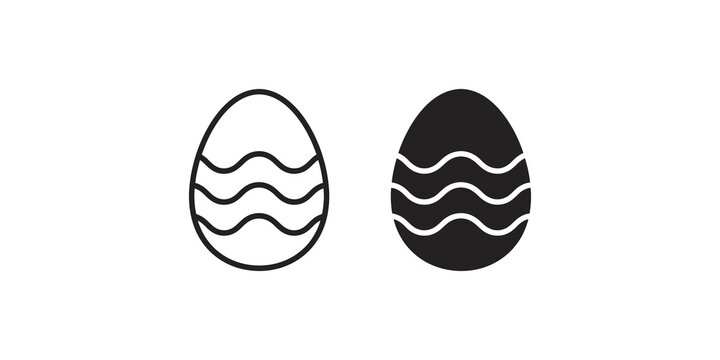 Easter egg assorted collection, flat vector illustration for web, app and infographic design