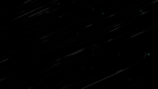 Digital background animation scatters linear data fragments. High speed computational network infrastructure shapes digital background animation. Cyber hubs use background.