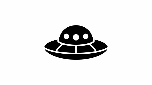 UFO Flying Saucer Icon Vector Illustration
