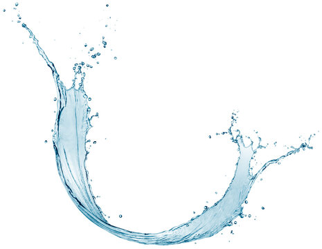Curve water splash isolated