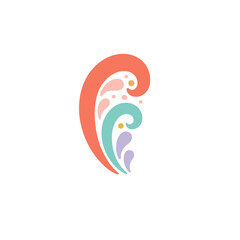 Obraz premium Abstract Pastel Swirls and Shapes
