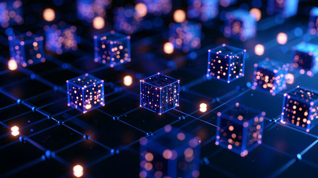 Fashion tokenization background with digital fashion tokens floating around a blockchain network, tokenized clothing, digital garments, fashion NFTs, luxury fashion assets,