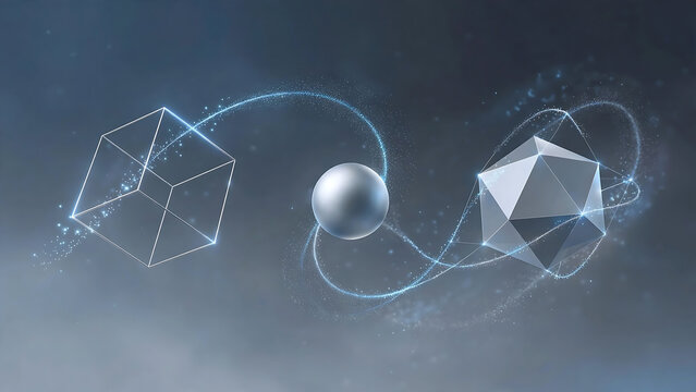 Abstract Digital Universe Concept with Dynamic Light Streams