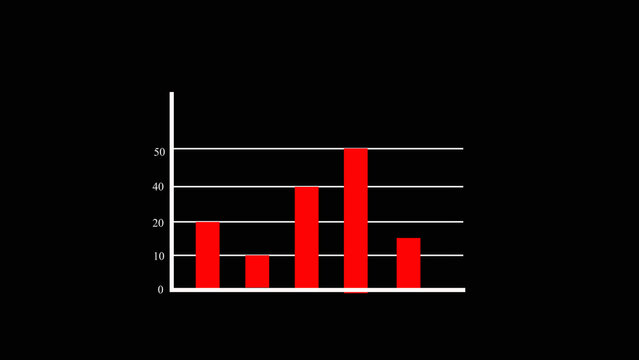 Analytical bar chart compares statistical data columns across axes. Clean bar chart illustrates business performance. Modern bar chart graphic for presentations.