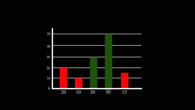 Analytical bar chart compares statistical data columns across axes. Clean bar chart illustrates business performance. Modern bar chart graphic for presentations.