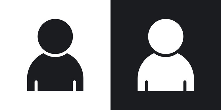 Admin icon flat outline in black