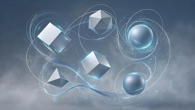Science and Technology Abstract Background with Luminous Energy Flow